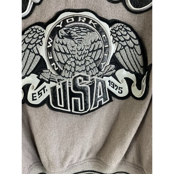 Vintage Avirex Wool Chain Stitched Spell Out Varsity Bomber Coat Mens XL - Picture 9 of 12